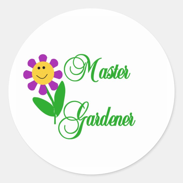Master Gardener Classic Round Sticker (Front)