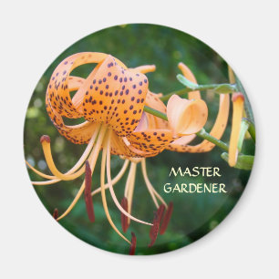 MASTER GARDENER Magnet Orange Tiger Lilies Magnets