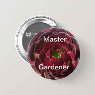 Master Gardener Succulent Photo Garden Landscaper 6 Cm Round Badge