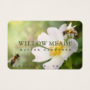 MASTER GARDENER Wild Rose and Bee Profile Card
