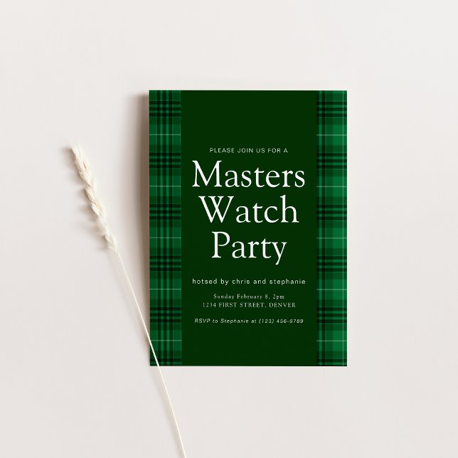 Master Golf Watch Party Invite (Creator Uploaded)