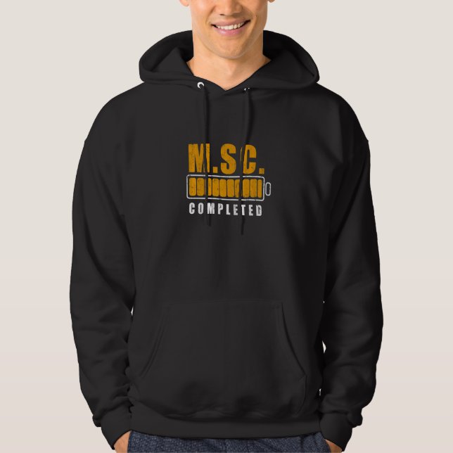 Master Graduation Completed Master Of Science Mast Hoodie (Front)