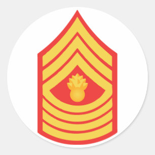 Master Gunnery Sergeant Classic Round Sticker