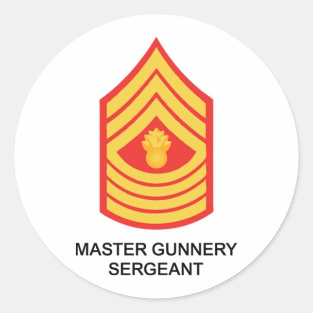 Master Gunnery Sergeant Classic Round Sticker (Front)