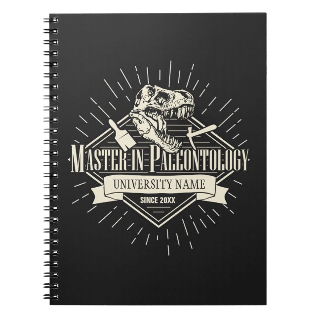 Master in paleontology notebook (Front)