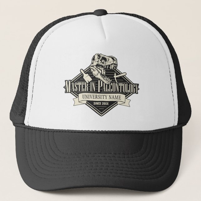 Master in paleontology trucker hat (Front)
