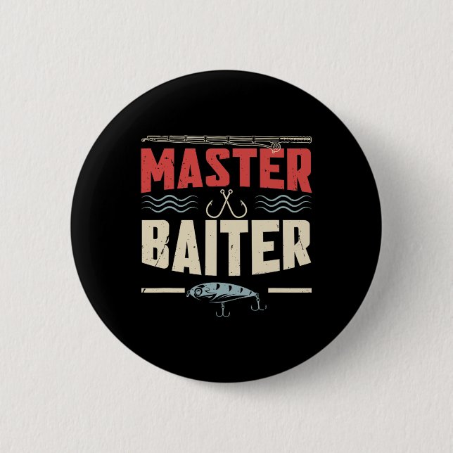 Master Iter Fishing  6 Cm Round Badge (Front)