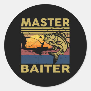Master Iter Fishing-shirt Funny Grandpa B Dad Gift Classic Round Sticker