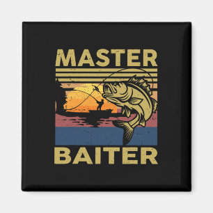 Master Iter Fishing-shirt Funny Grandpa B Dad Gift Magnet