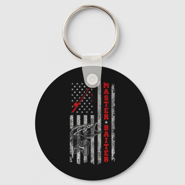 Master Iter For Men Funny Fishing Shirts Men Fishe Key Ring (Front)