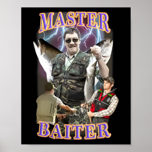 Master Iter Vintage B Fishing Funny Angler Poster