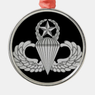 Master Jump/Parachutist Wings Metal Ornament