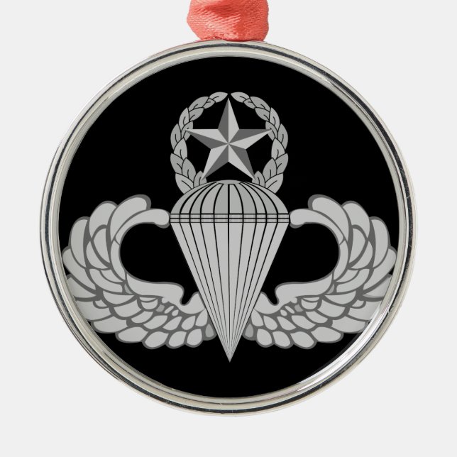 Master Jump/Parachutist Wings Metal Ornament (Front)