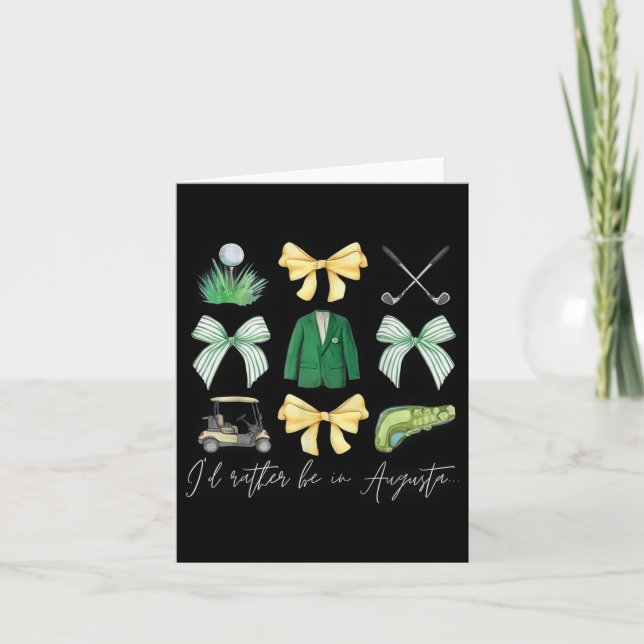 Master Lets Partee Golf Tournament Coquette Bow Wo Card (Front)