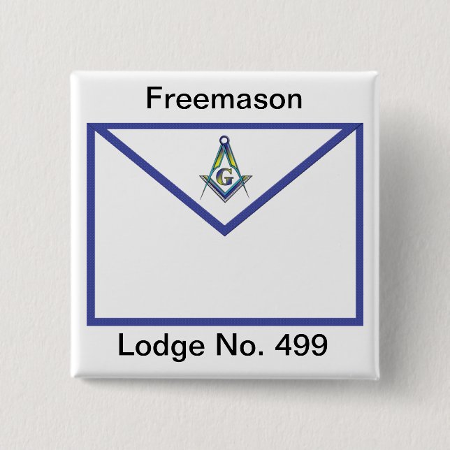 Master Masons Apron 15 Cm Square Badge (Front)