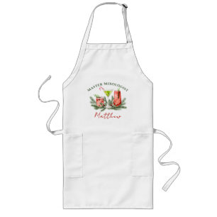 Master Mixologist Colourful Cocktails Personalised Long Apron