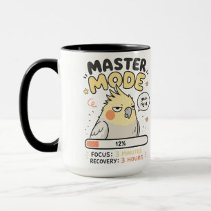 Master Mode Cockatiel Meme PNG Funny Burnout Pro Mug