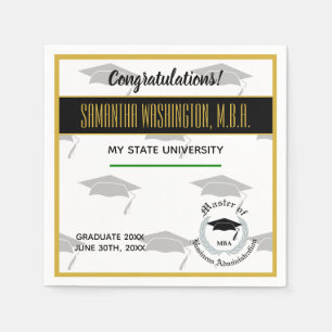 Master of Business Administration Graduation Party Napkin
