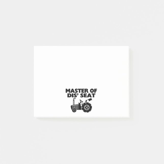 Master Of Dis' Seat Tractor Post-it Notes (Front)