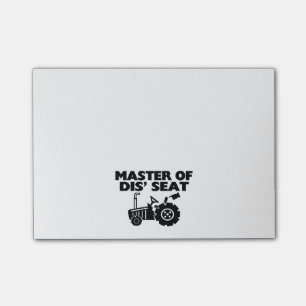 Master Of Dis' Seat Tractor Post-it Notes