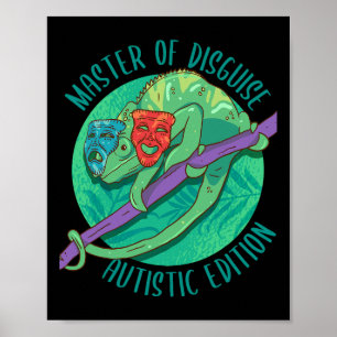 Master Of Disguise Masking Autism Awareness Month  Poster