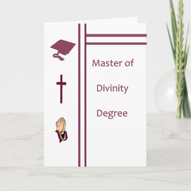 Master of Divinity Degree, Greeting Card (Front)