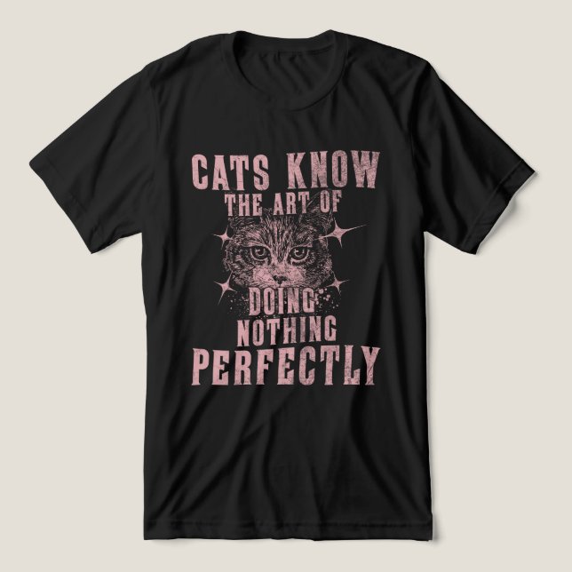 Master of Doing Nothing- Relaxing Cat Lover Tri-Blend Shirt (Design Front)