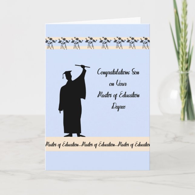 Master of Education Degree Card for Son (Front)