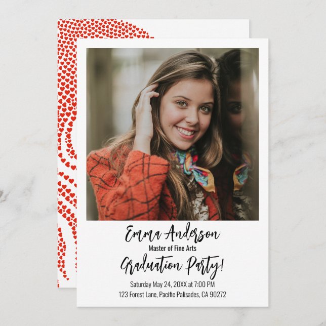 Master of Fine Arts Graduation Party Announcement (Front/Back)