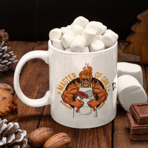 Master of Grill Fathers Day Gift BBQ Chef Dad Coffee Mug
