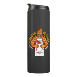 Master of Grill Fathers Day Gift BBQ Chef Dad Thermal Tumbler