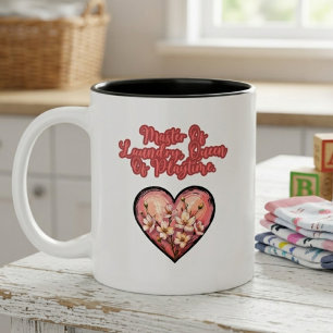 Master Of Laundry Queen Of Playtime Mum Life Two-Tone Coffee Mug