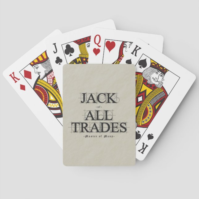 Master of Many Trades -  Playing Cards (Back)