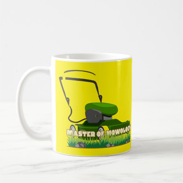MASTER OF MOWOLOGY funny gardening gift            Coffee Mug (Left)