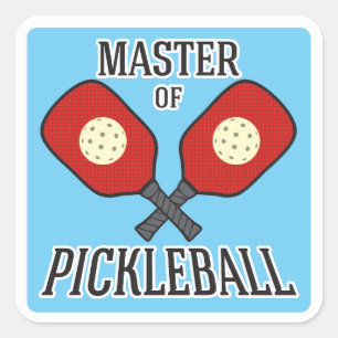 Master of Pickleball Square Sticker