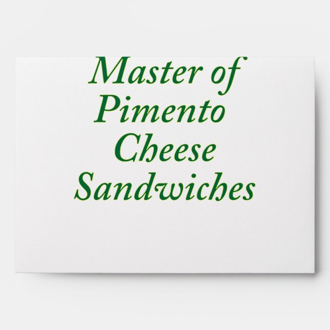 Master Of Pimento Cheese Sandwiches Funny Golf Envelope (Front)