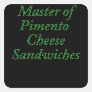 Master Of Pimento Cheese Sandwiches Funny Golf Square Sticker