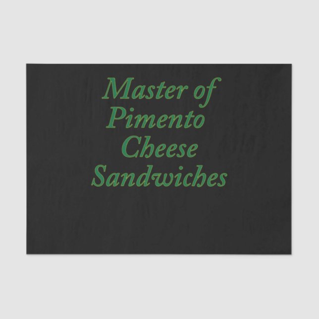 Master Of Pimento Cheese Sandwiches Funny Golf Tissue Paper (Front)