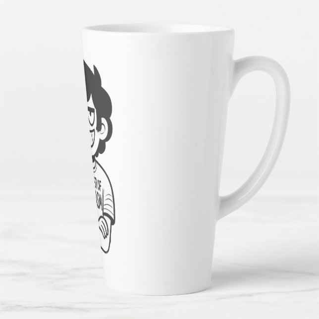 Master of Sarcasm humorous cartoon illustration La Latte Mug (Right)