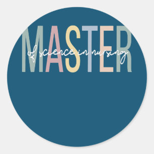 Master Of Science In Nursing Boho Nursing Classic Round Sticker