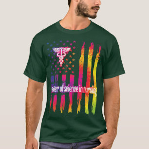 Master Of Science In Nursing US Flag Premium 1383 T-Shirt