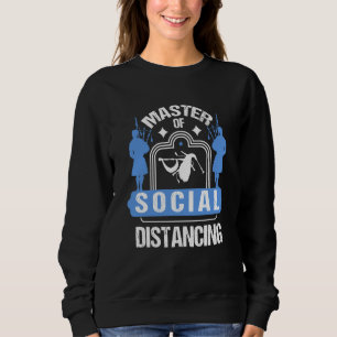 master of social distancing scottish kilt  Bagpipe Sweatshirt