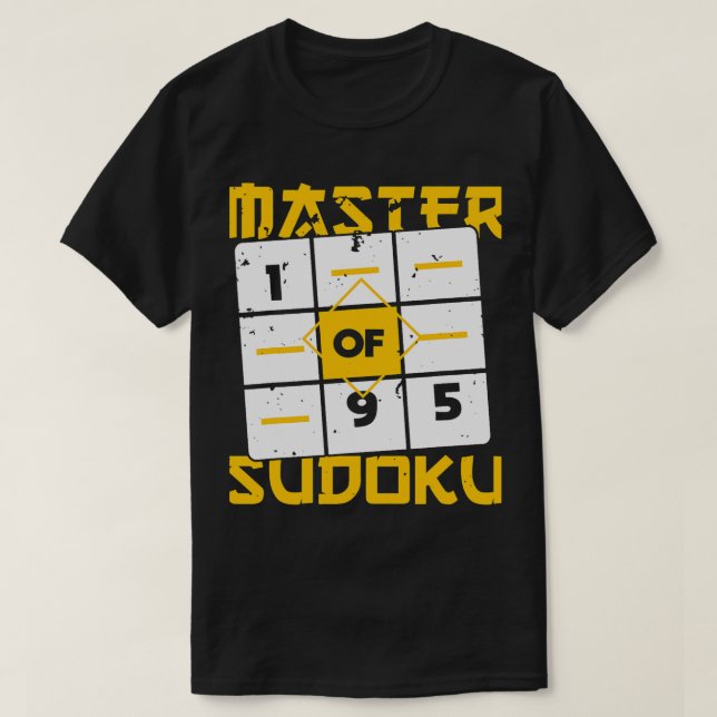 Master Of Sudoku Sudoku Champion Math Game Joke Sa T-Shirt (Design Front)