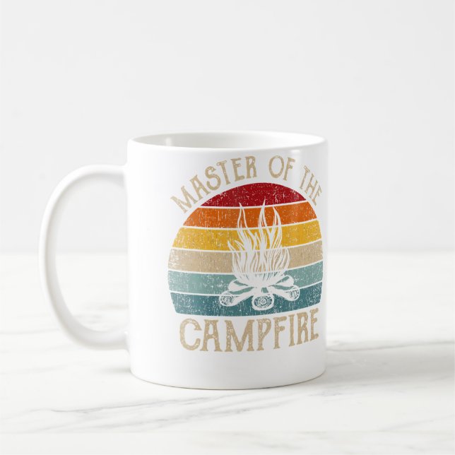 Master Of The Campfire Camping Camper Coffee Mug (Left)