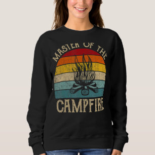 Master Of The Campfire Camping Clothing Retro Cam Sweatshirt
