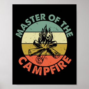 Master Of The Campfire Dad Camping Shirt Camping D Poster