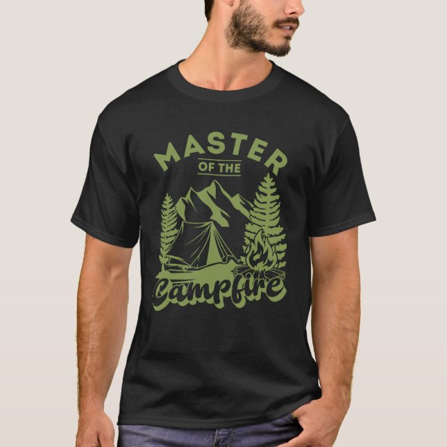 Master of The Campfire Retro Camping T-Shirt (Front)