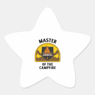 Master of the campfire Retro vintage sunset Star Sticker