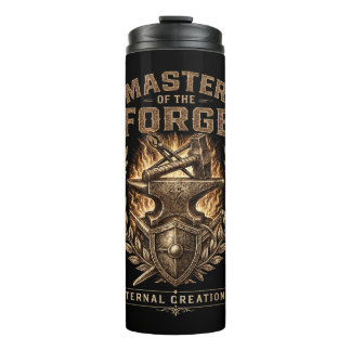 Master of the Forge Blacksmith Anvil & Hammer Coff Thermal Tumbler