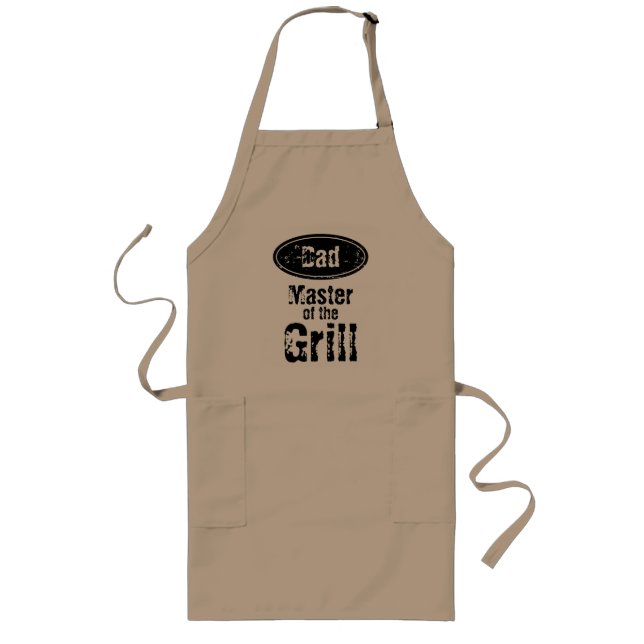 Master of the grill BBQ apron for dad (Front)